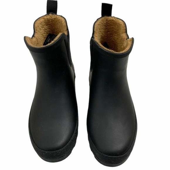 chooka Shoes - Chooka Plush Delridge Chelsea Rain Boots Black 6